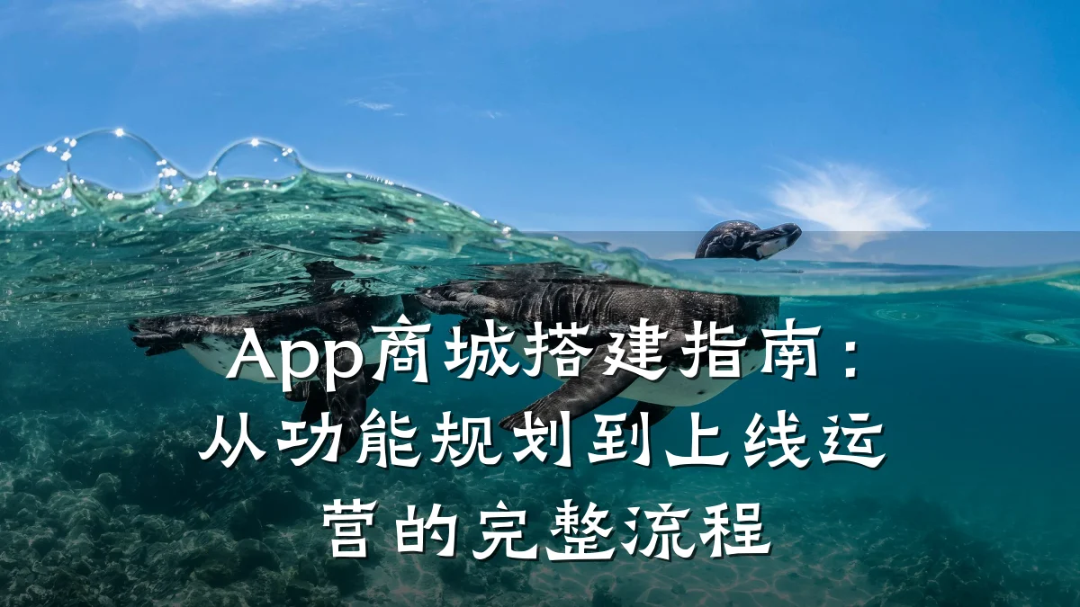 App商城搭建指南:从功能规划到上线运营的完整流程