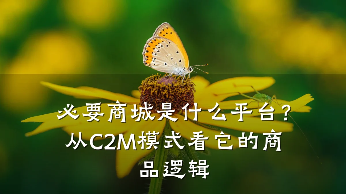 必要商城是什么平台?从C2M模式看它的商品逻辑