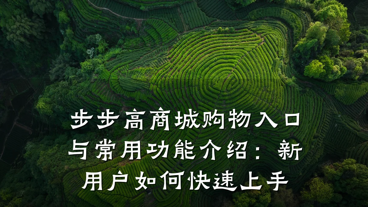 步步高商城购物入口与常用功能介绍：新用户如何快速上手