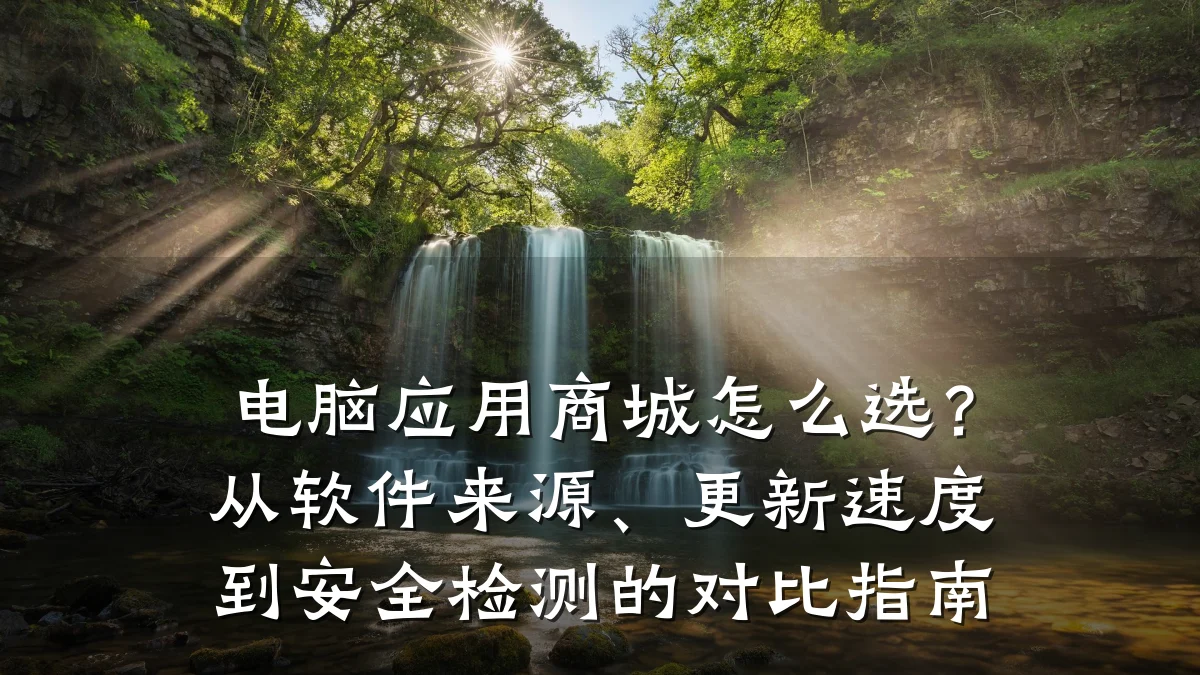 电脑应用商城怎么选？从软件来源、更新速度到安全检测的对比指南