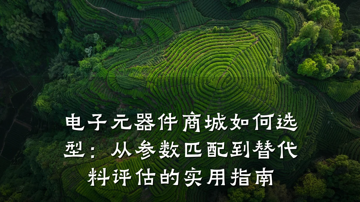 电子元器件商城如何选型:从参数匹配到替代料评估的实用指南