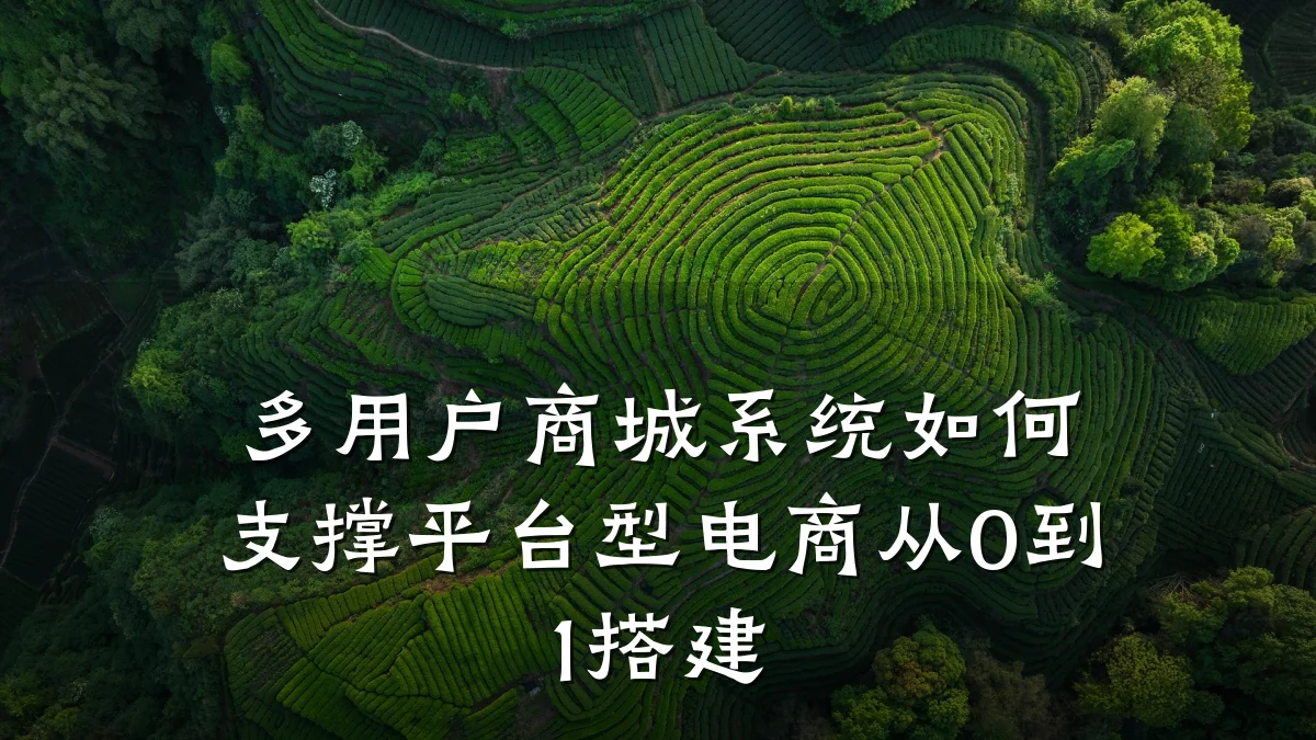 多用户商城系统如何支撑平台型电商从0到1搭建
