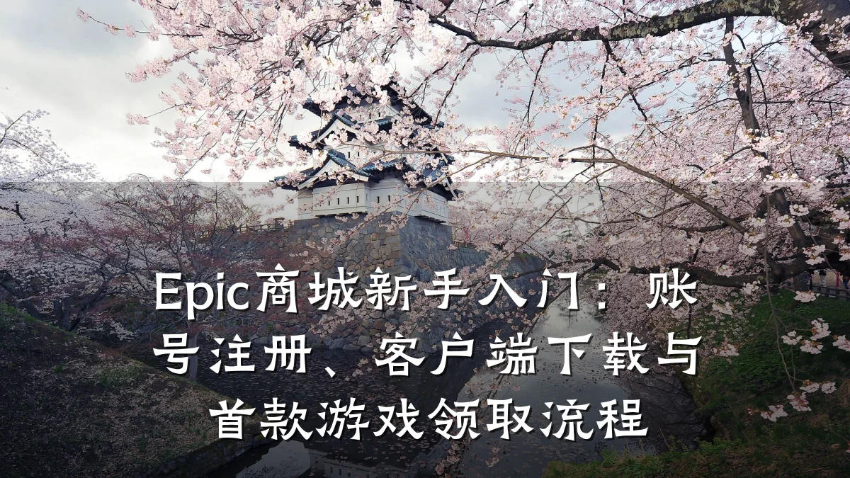 Epic商城新手入门:账号注册、客户端下载与首款游戏领取流程
