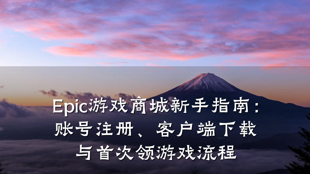 Epic游戏商城新手指南：账号注册、客户端下载与首次领游戏流程