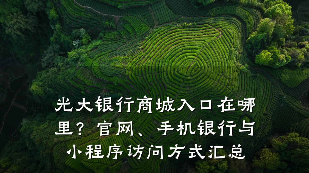 光大银行商城入口在哪里?官网、手机银行与小程序访问方式汇总