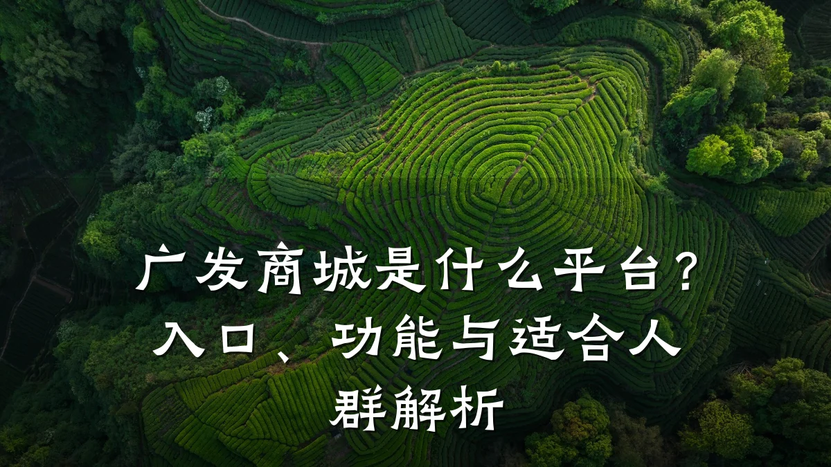 广发商城是什么平台?入口、功能与适合人群解析