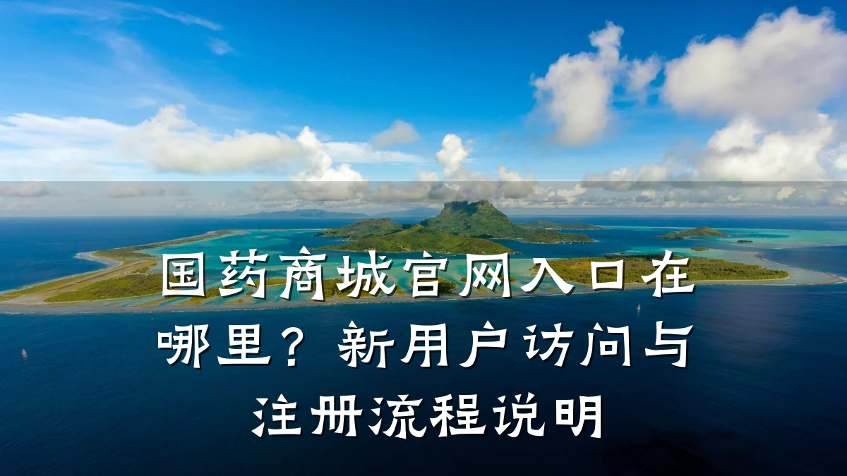 国药商城官网入口在哪里?新用户访问与注册流程说明