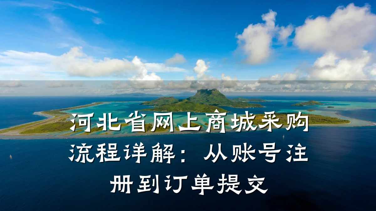 河北省网上商城采购流程详解：从账号注册到订单提交