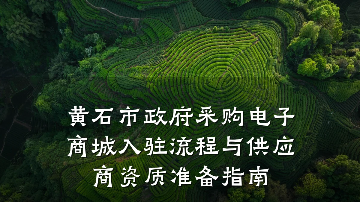 黄石市政府采购电子商城入驻流程与供应商资质准备指南