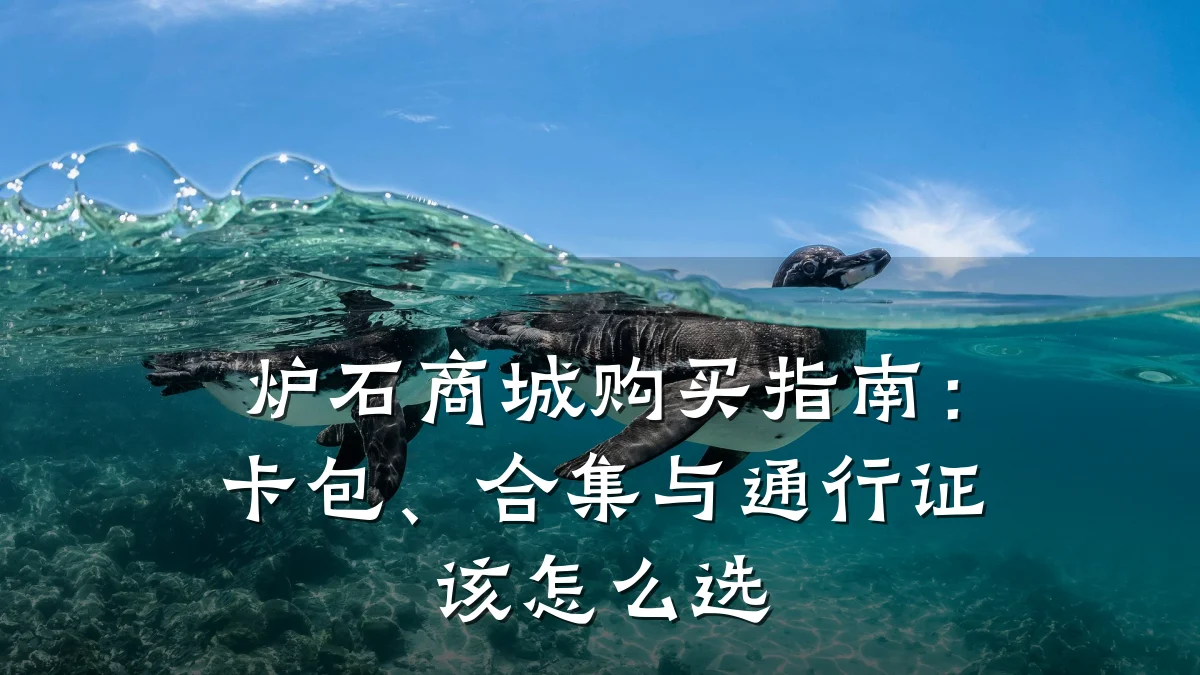 炉石商城购买指南:卡包、合集与通行证该怎么选
