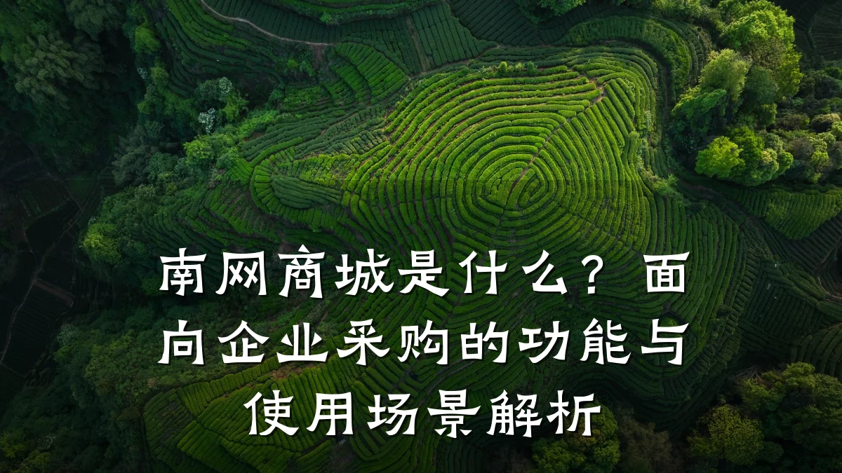 南网商城是什么?面向企业采购的功能与使用场景解析