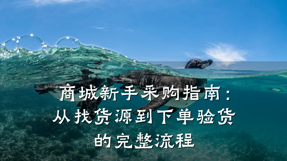 商城新手采购指南:从找货源到下单验货的完整流程