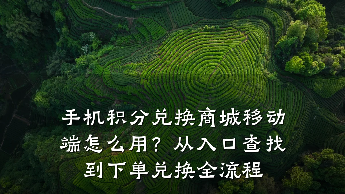 手机积分兑换商城移动端怎么用?从入口查找到下单兑换全流程