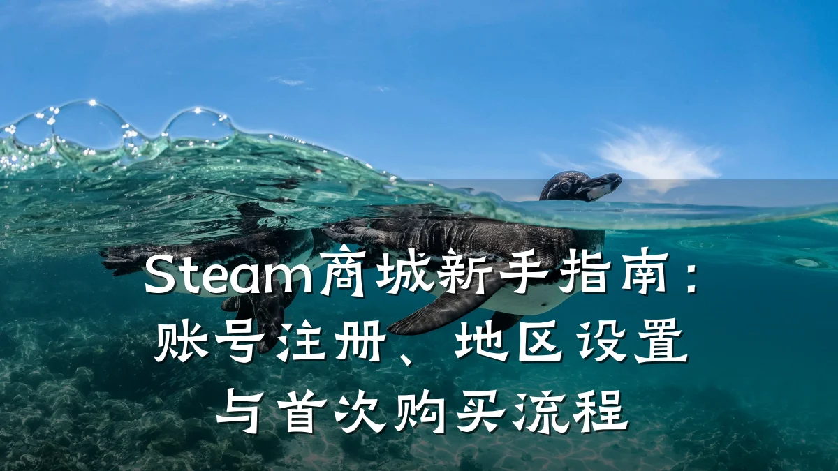 Steam商城新手指南:账号注册、地区设置与首次购买流程