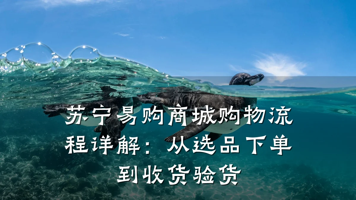 苏宁易购商城购物流程详解：从选品下单到收货验货