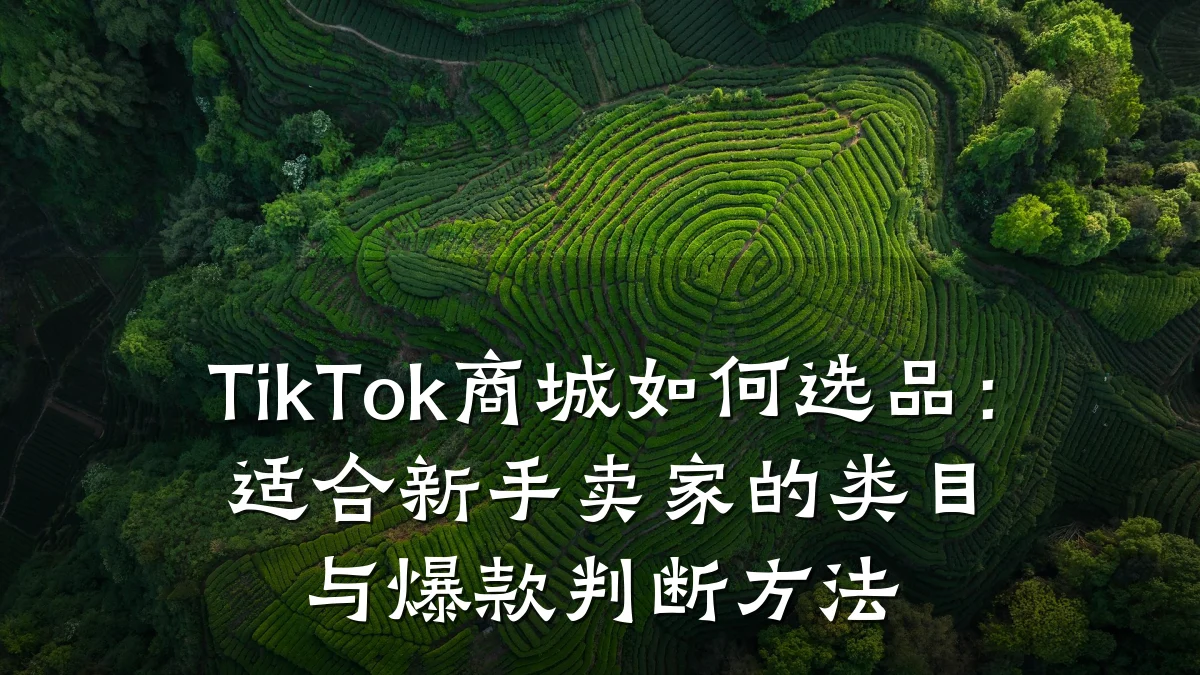 TikTok商城如何选品:适合新手卖家的类目与爆款判断方法