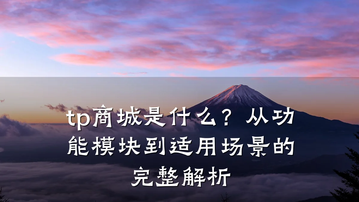 tp商城是什么？从功能模块到适用场景的完整解析