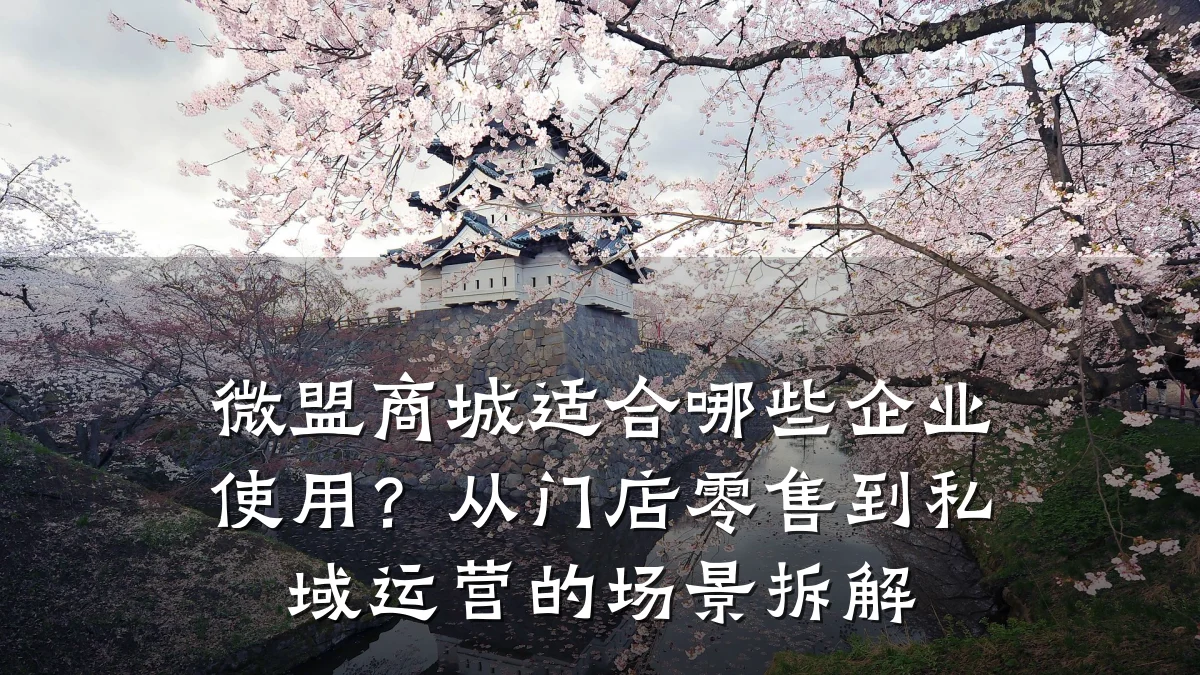 微盟商城适合哪些企业使用?从门店零售到私域运营的场景拆解