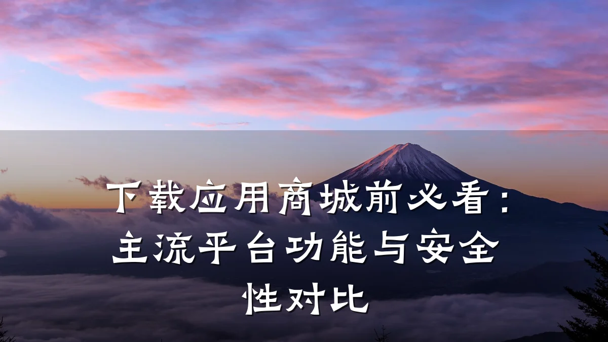 下载应用商城前必看:主流平台功能与安全性对比