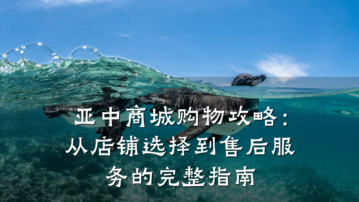 亚中商城购物攻略:从店铺选择到售后服务的完整指南