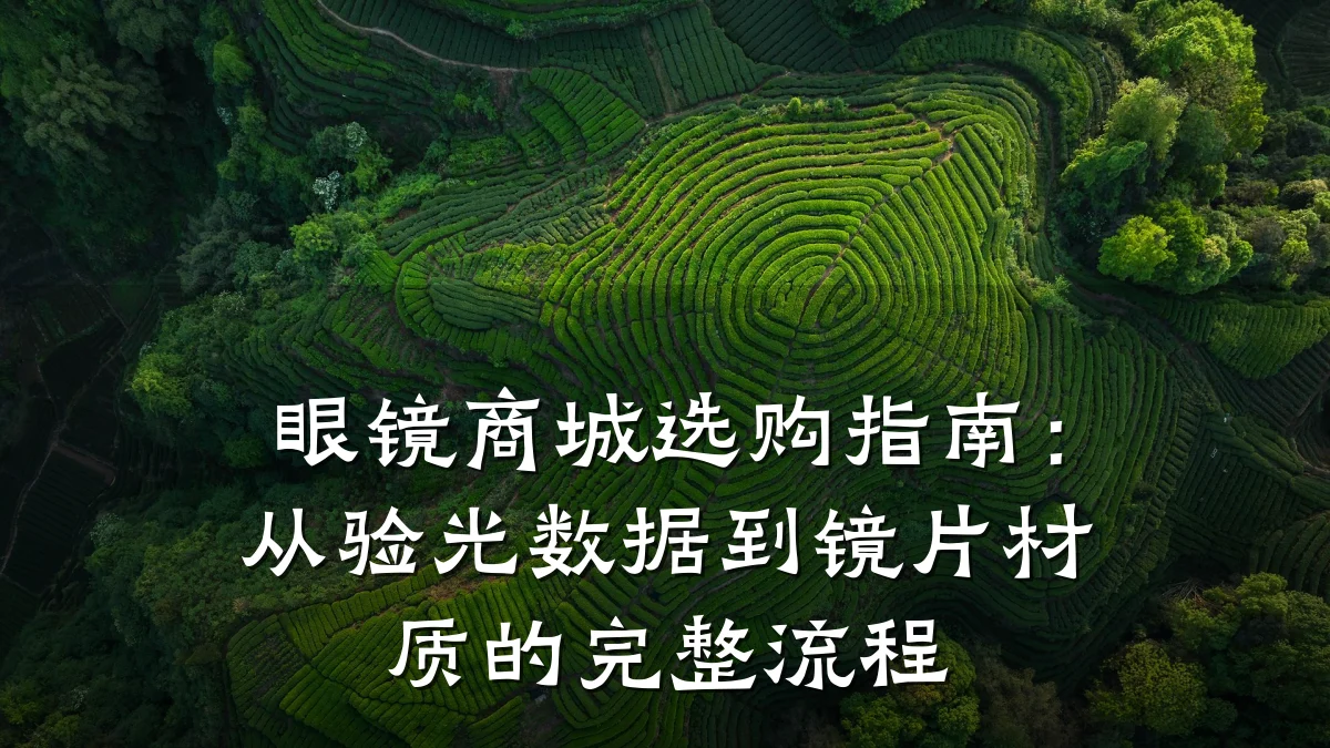 眼镜商城选购指南:从验光数据到镜片材质的完整流程