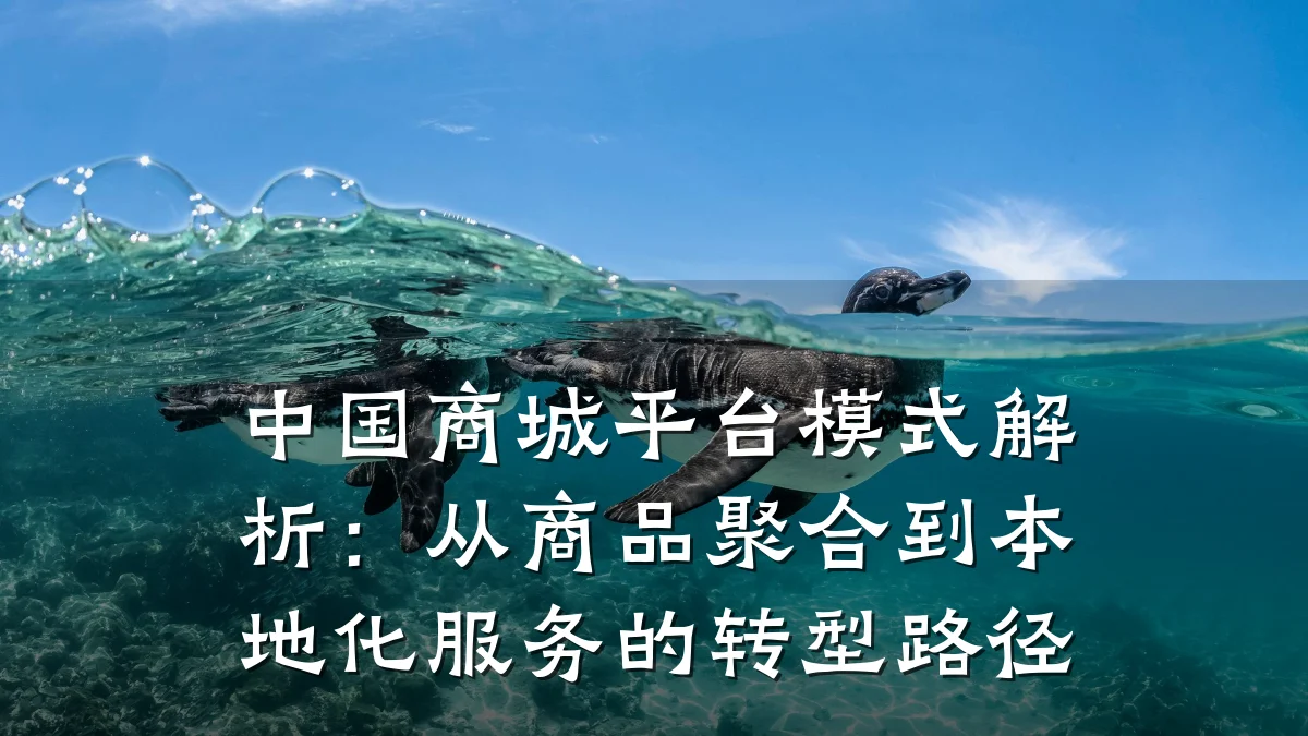 中国商城平台模式解析:从商品聚合到本地化服务的转型路径