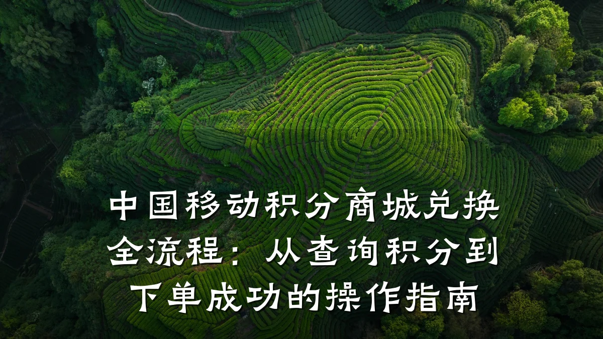 中国移动积分商城兑换全流程:从查询积分到下单成功的操作指南