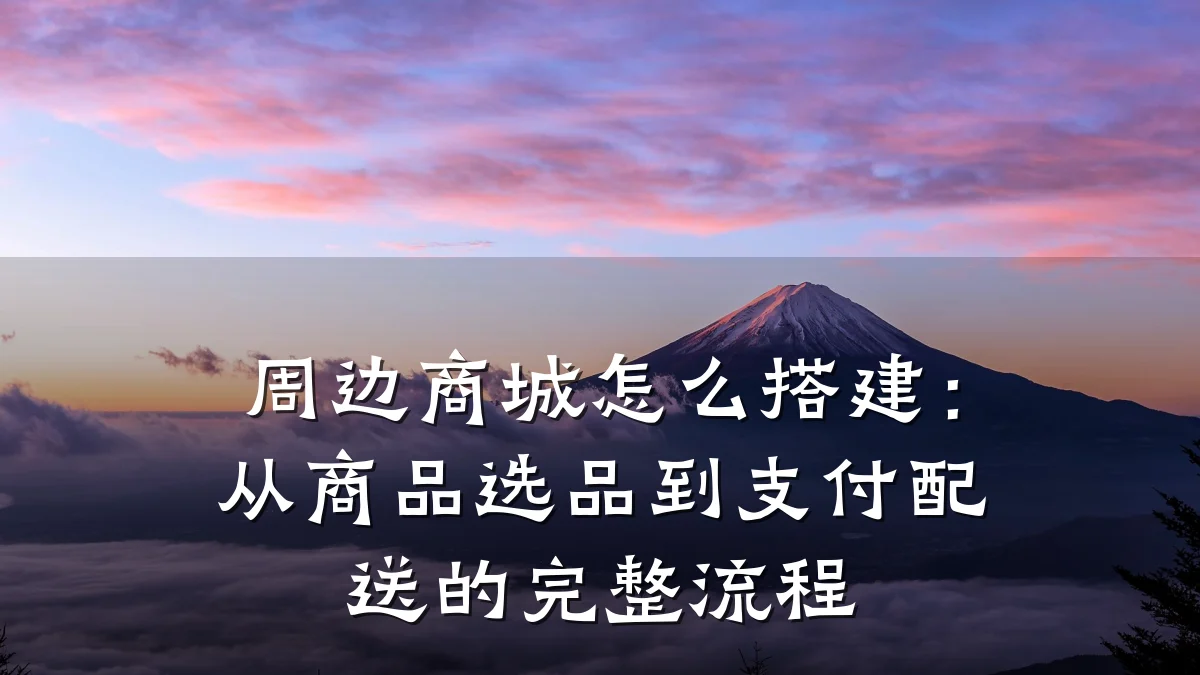 周边商城怎么搭建:从商品选品到支付配送的完整流程