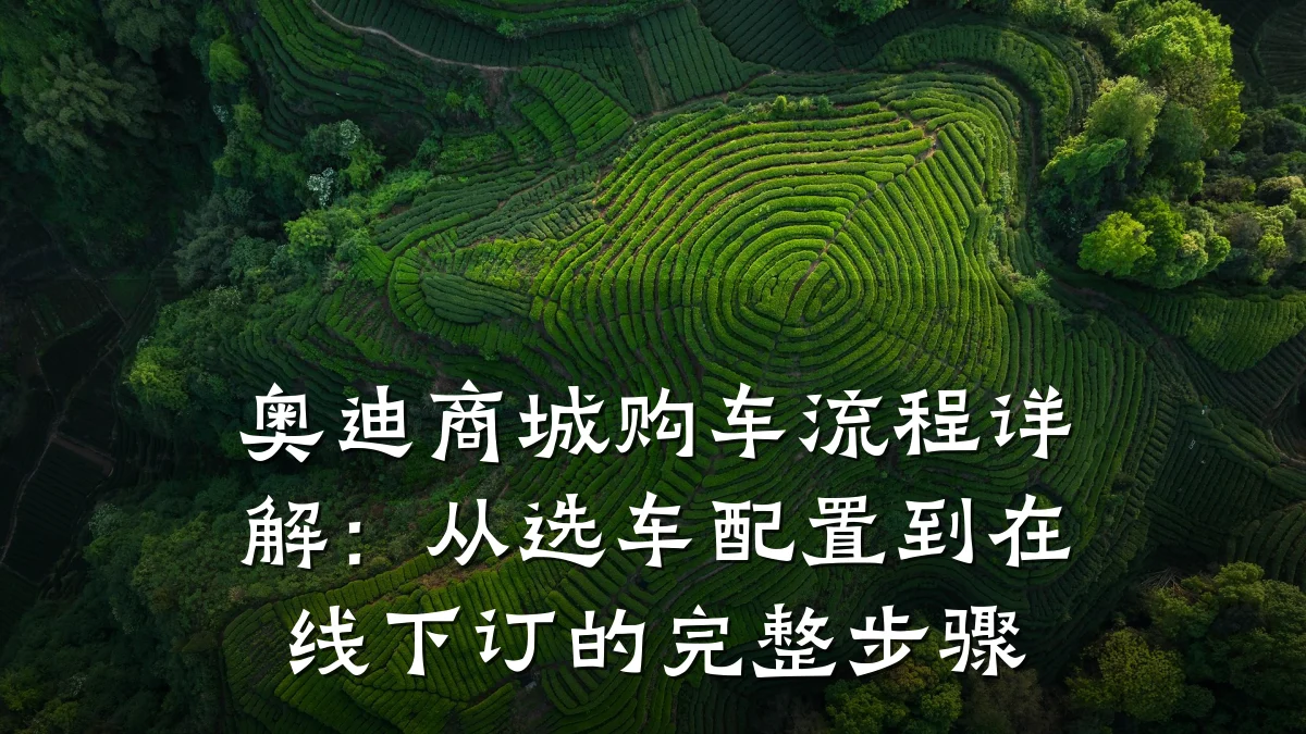 奥迪商城购车流程详解：从选车配置到在线下订的完整步骤