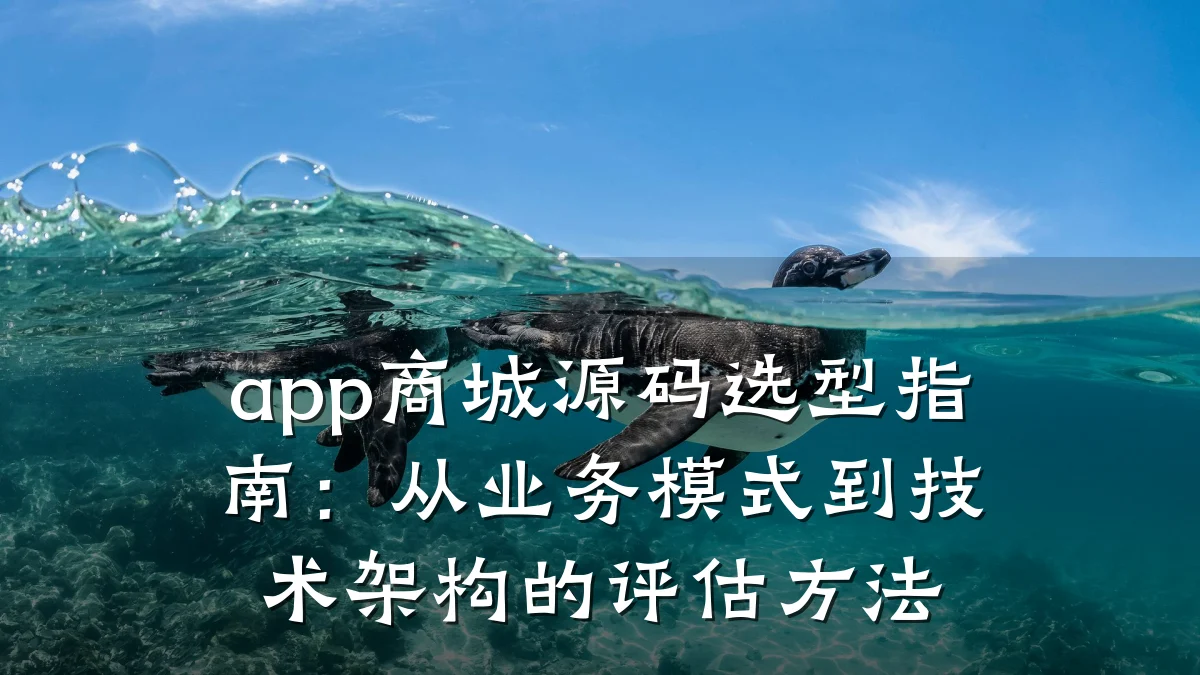 app商城源码选型指南:从业务模式到技术架构的评估方法