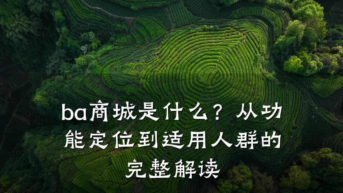 ba商城是什么？从功能定位到适用人群的完整解读