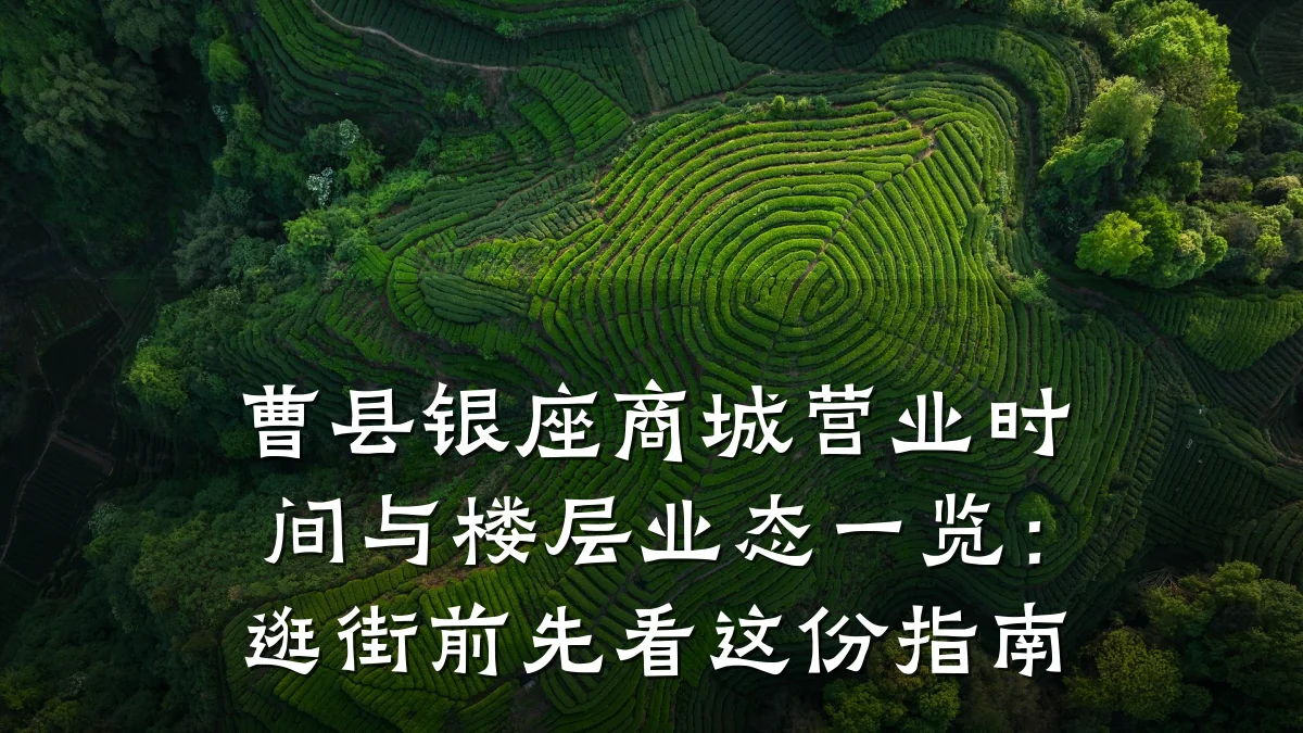 曹县银座商城营业时间与楼层业态一览：逛街前先看这份指南