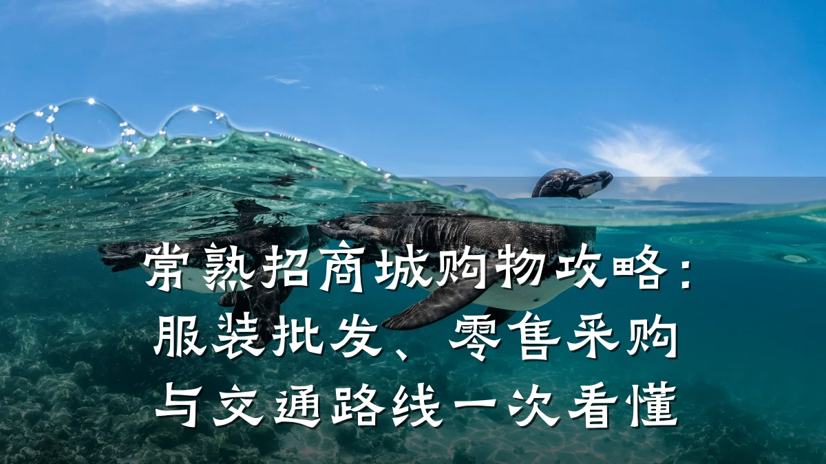 常熟招商城购物攻略：服装批发、零售采购与交通路线一次看懂