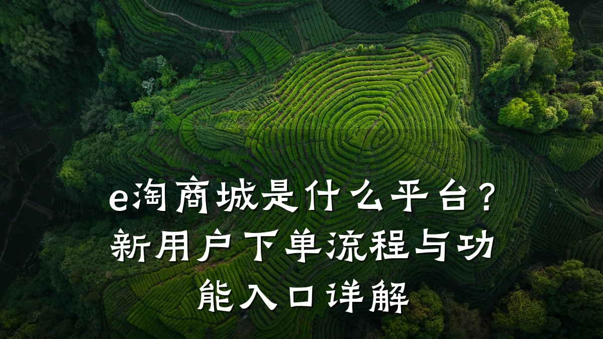 e淘商城是什么平台?新用户下单流程与功能入口详解