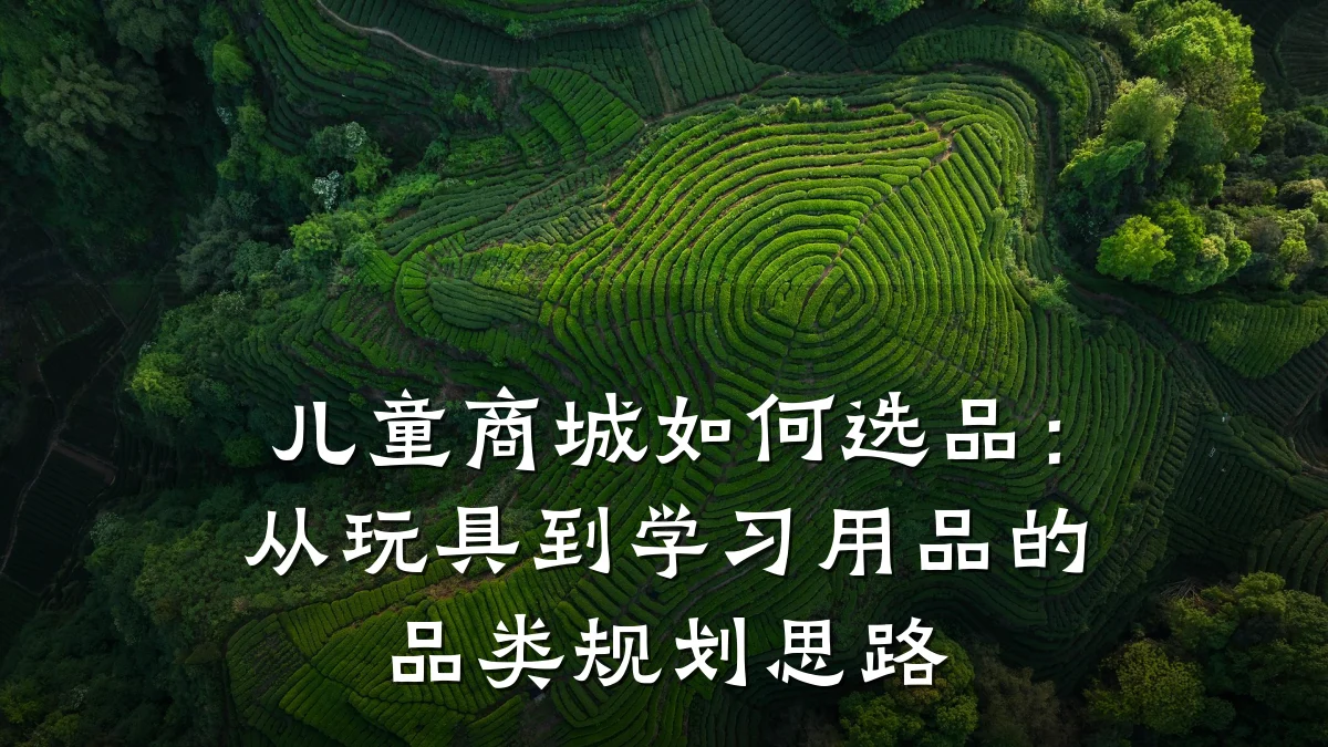 儿童商城如何选品：从玩具到学习用品的品类规划思路