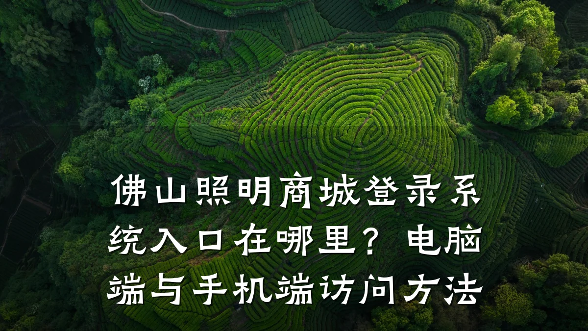 佛山照明商城登录系统入口在哪里?电脑端与手机端访问方法