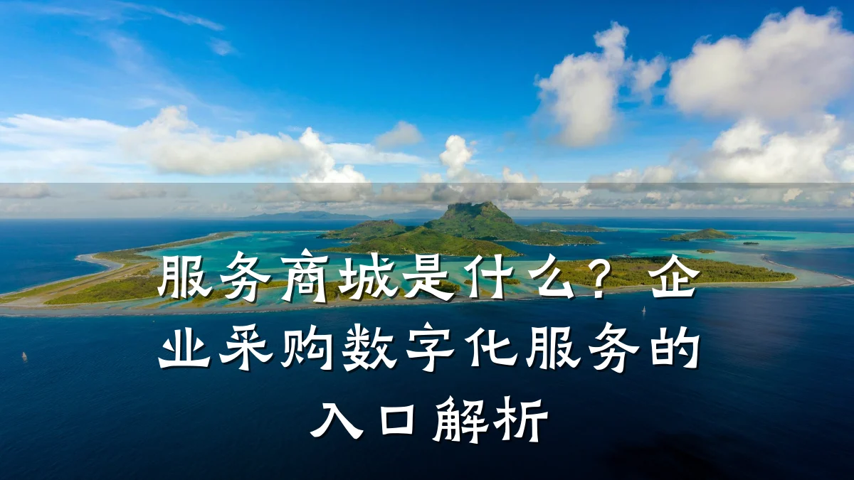服务商城是什么?企业采购数字化服务的入口解析