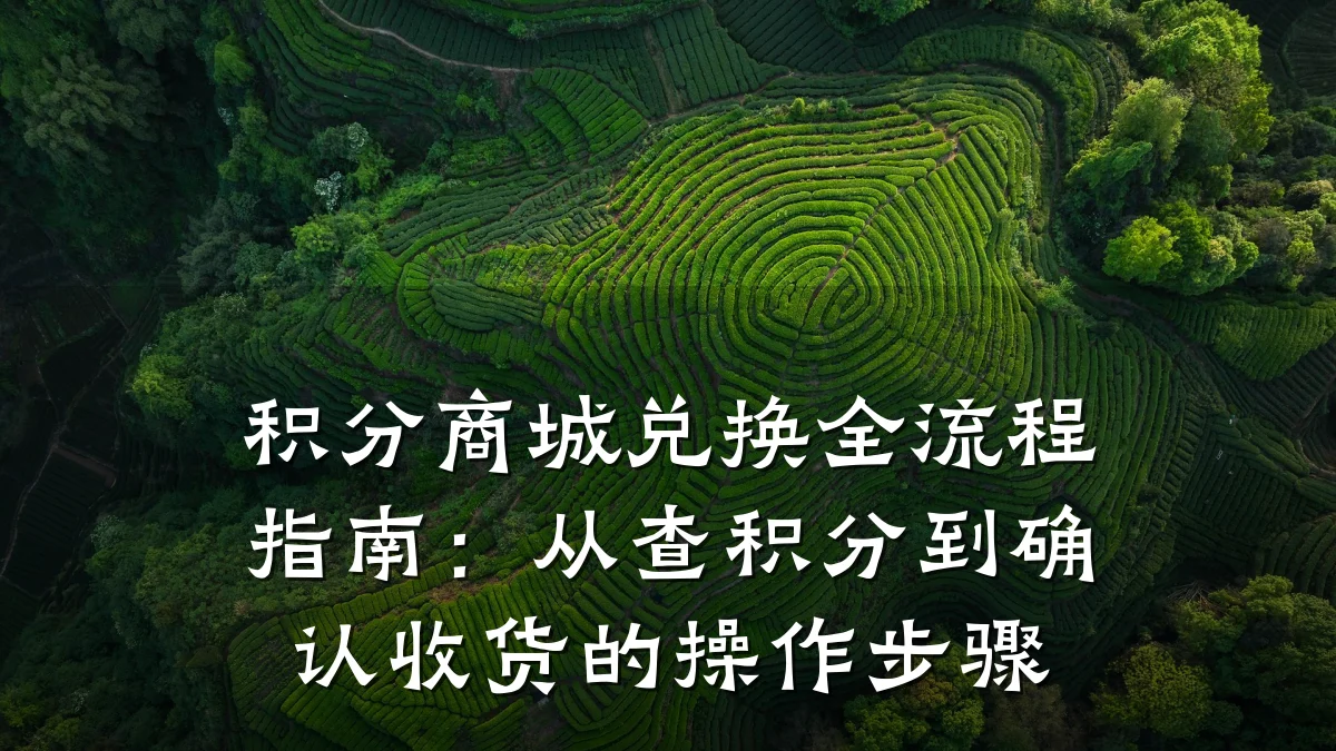 积分商城兑换全流程指南：从查积分到确认收货的操作步骤