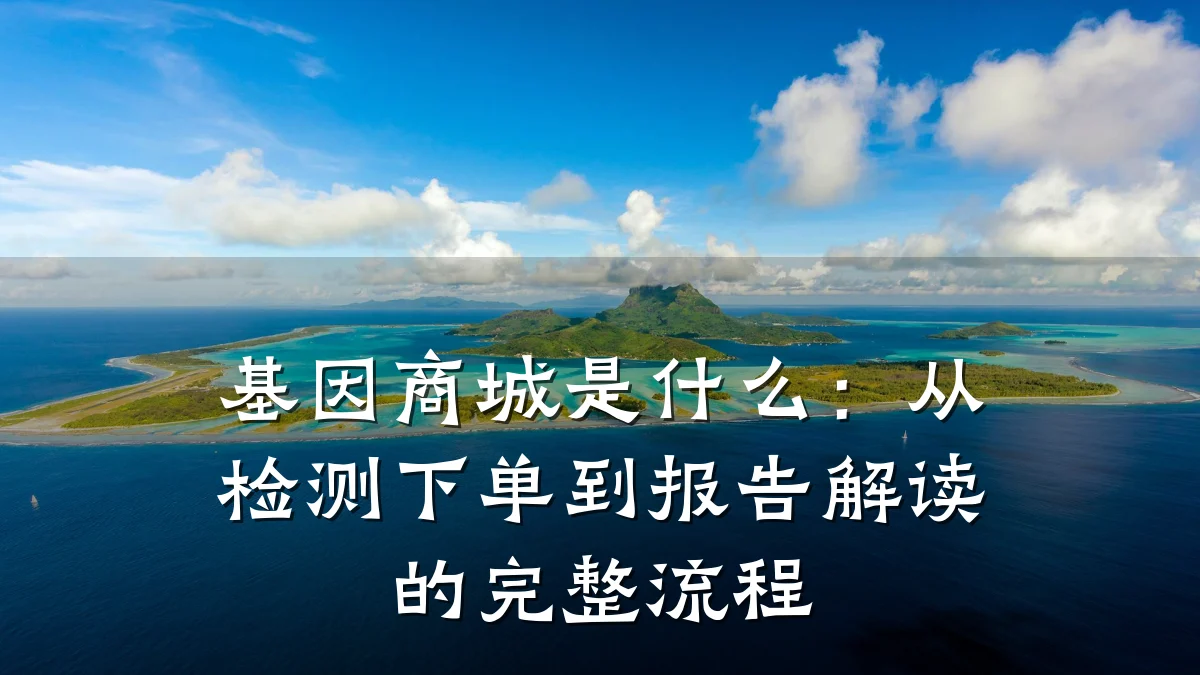 基因商城是什么:从检测下单到报告解读的完整流程