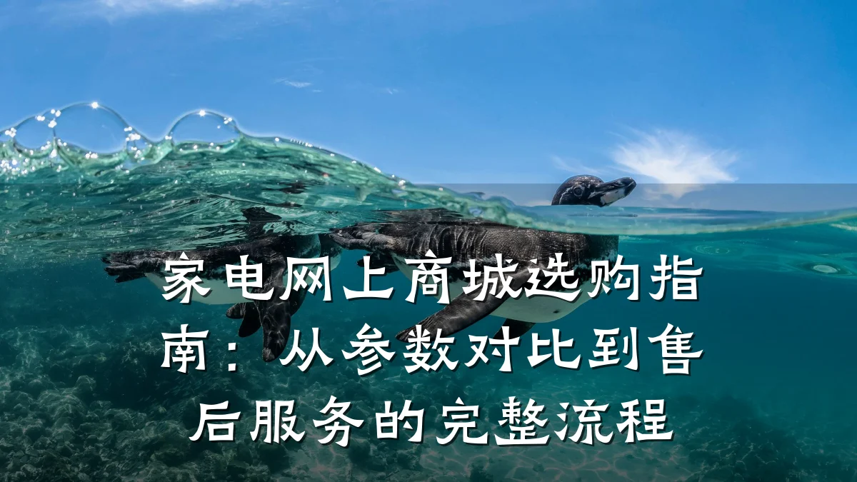 家电网上商城选购指南：从参数对比到售后服务的完整流程
