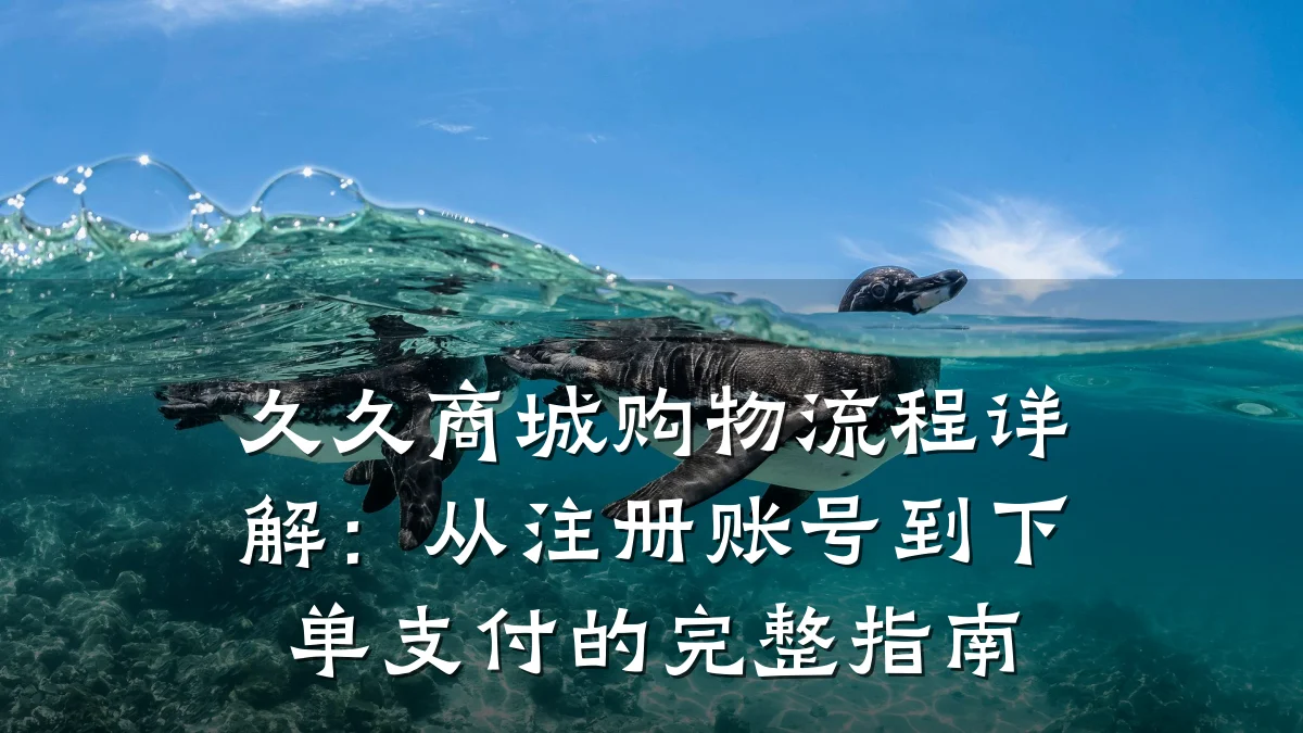 久久商城购物流程详解：从注册账号到下单支付的完整指南