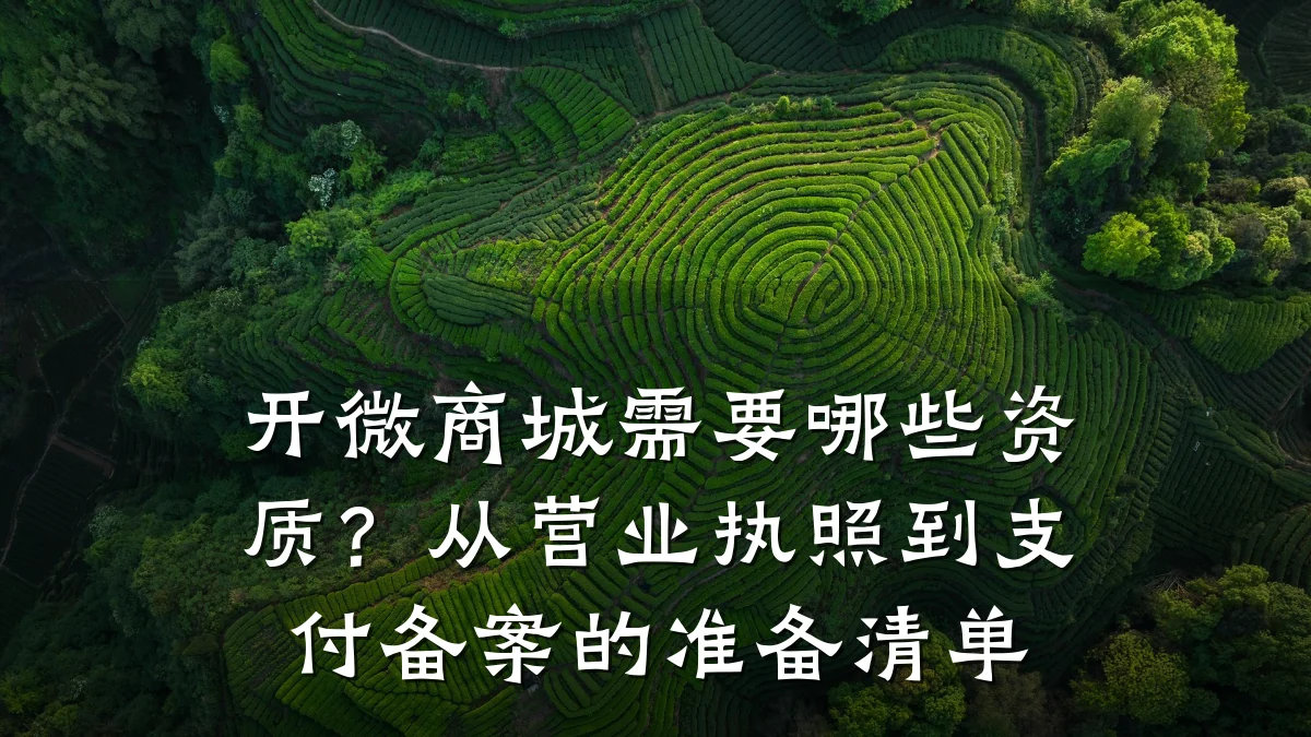 开微商城需要哪些资质？从营业执照到支付备案的准备清单