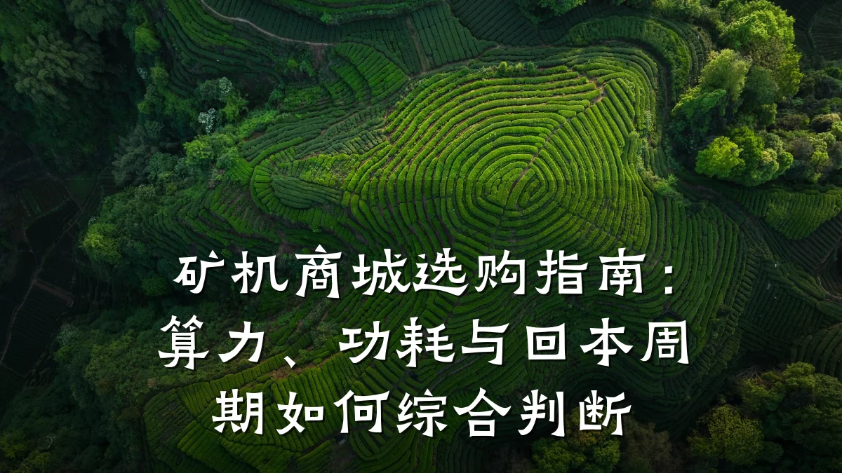 矿机商城选购指南:算力、功耗与回本周期如何综合判断