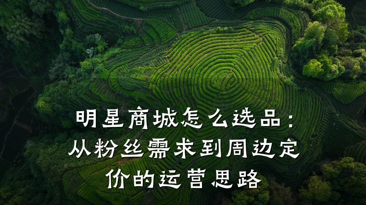 明星商城怎么选品：从粉丝需求到周边定价的运营思路
