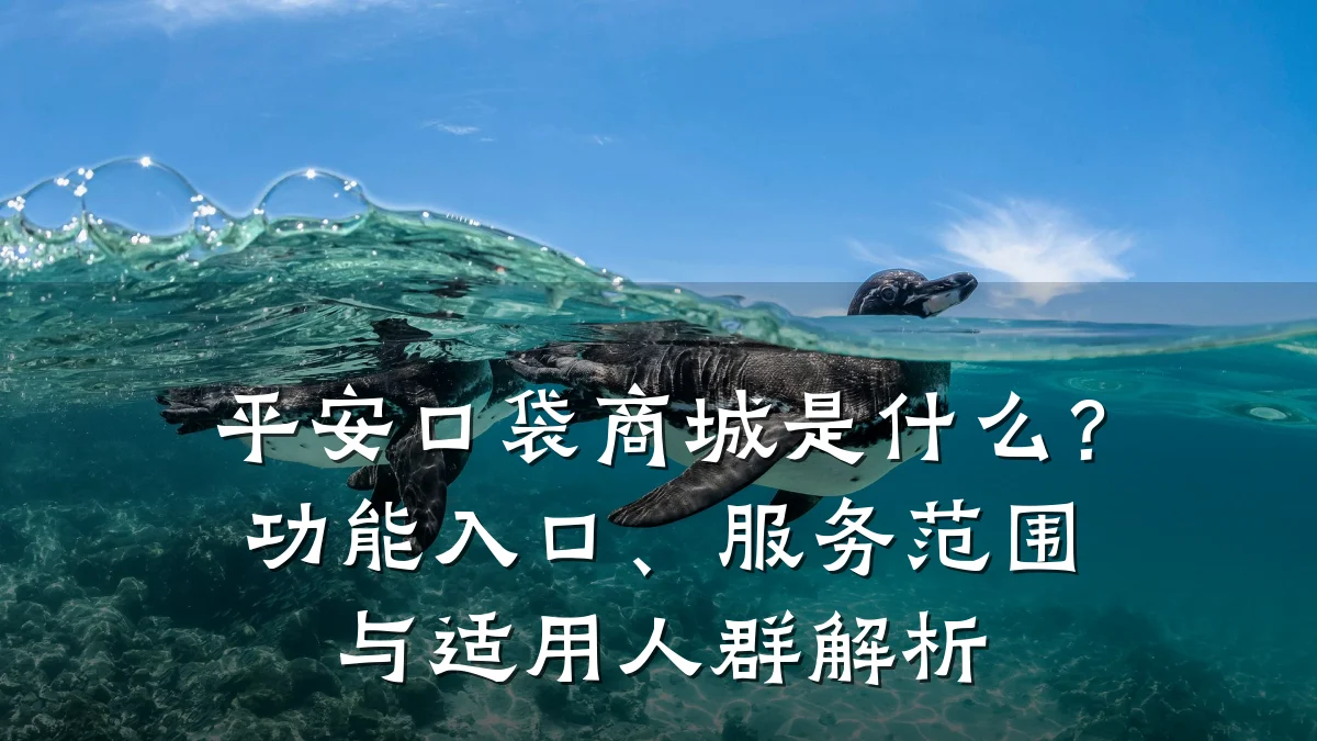 平安口袋商城是什么?功能入口、服务范围与适用人群解析