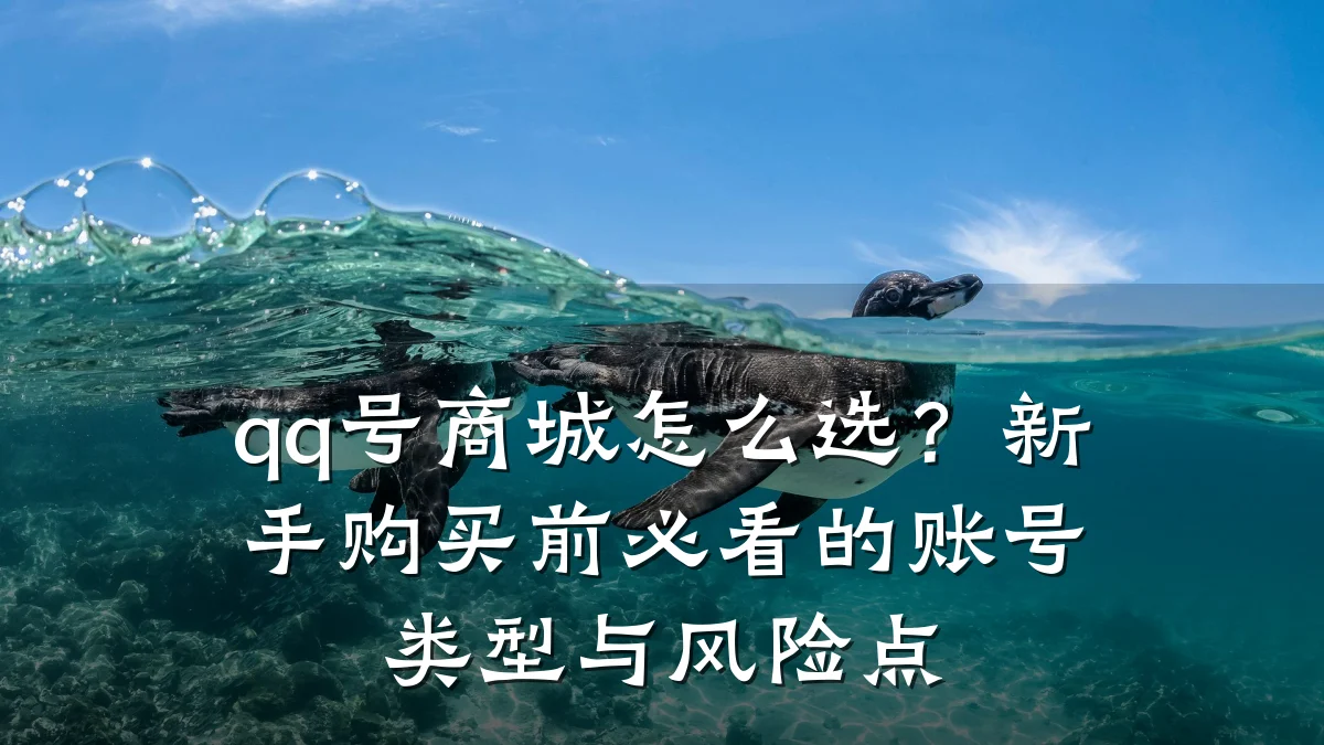qq号商城怎么选？新手购买前必看的账号类型与风险点