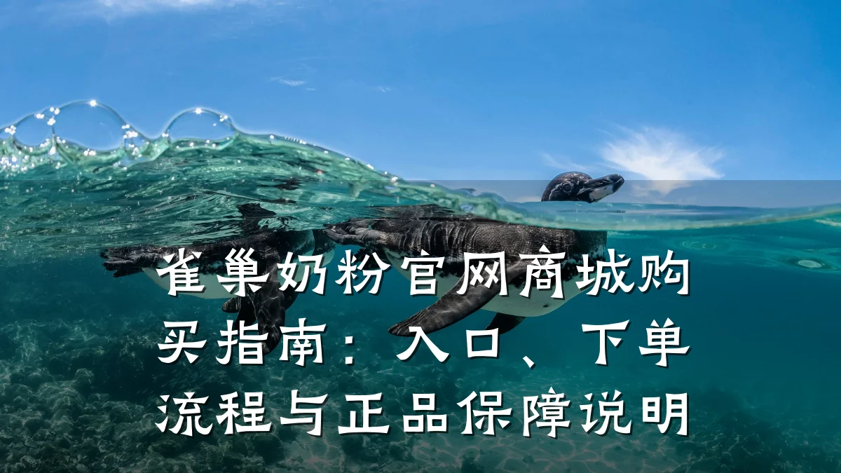 雀巢奶粉官网商城购买指南:入口、下单流程与正品保障说明