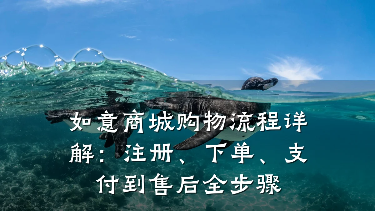 如意商城购物流程详解：注册、下单、支付到售后全步骤