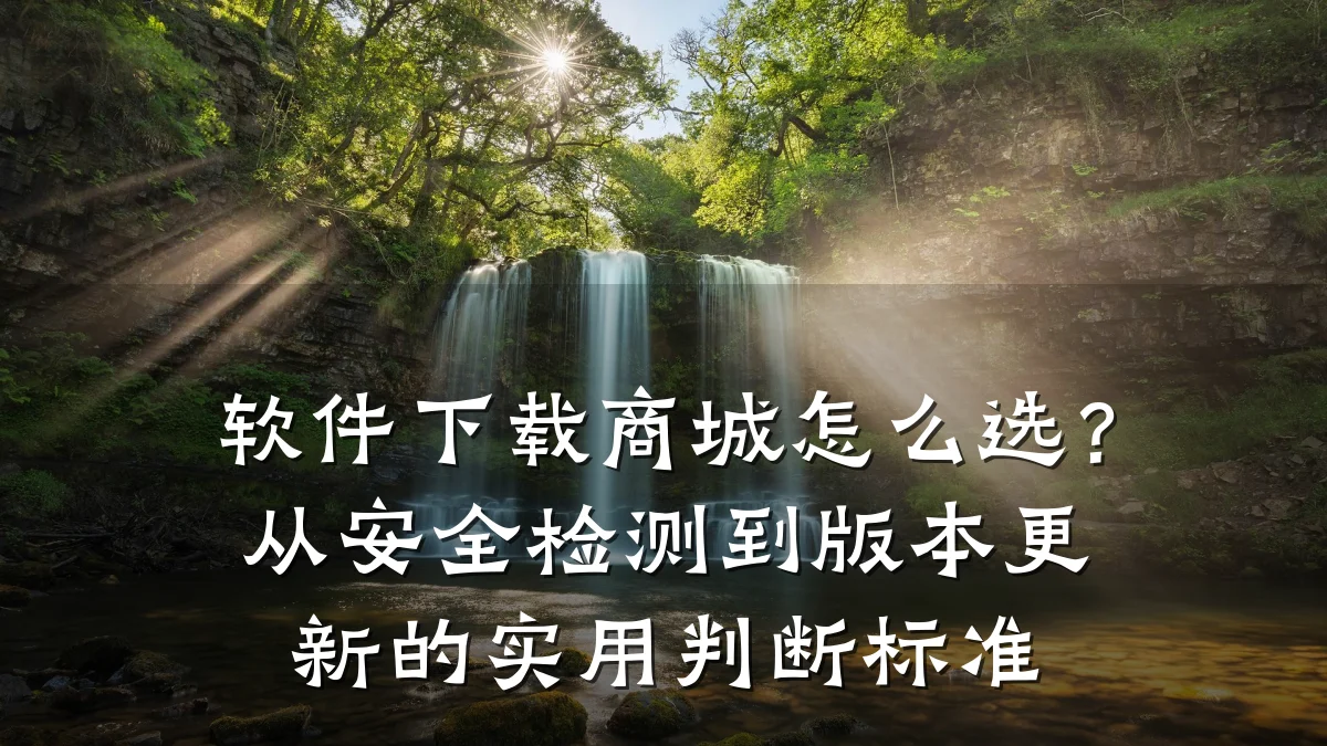 软件下载商城怎么选?从安全检测到版本更新的实用判断标准