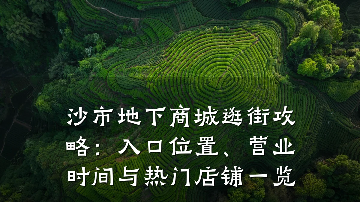 沙市地下商城逛街攻略：入口位置、营业时间与热门店铺一览